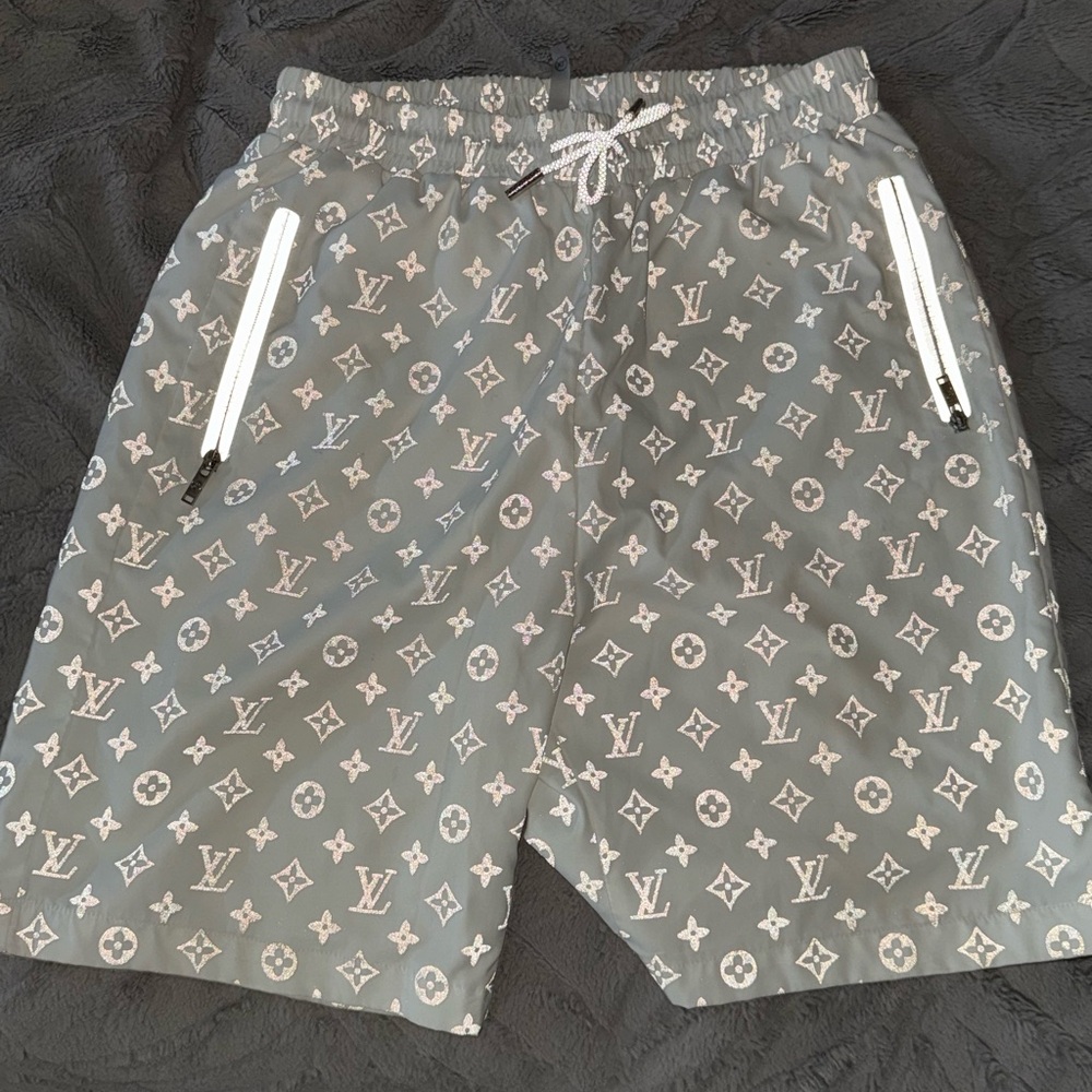 Authentic Louis Vuitton White Reflective Shorts